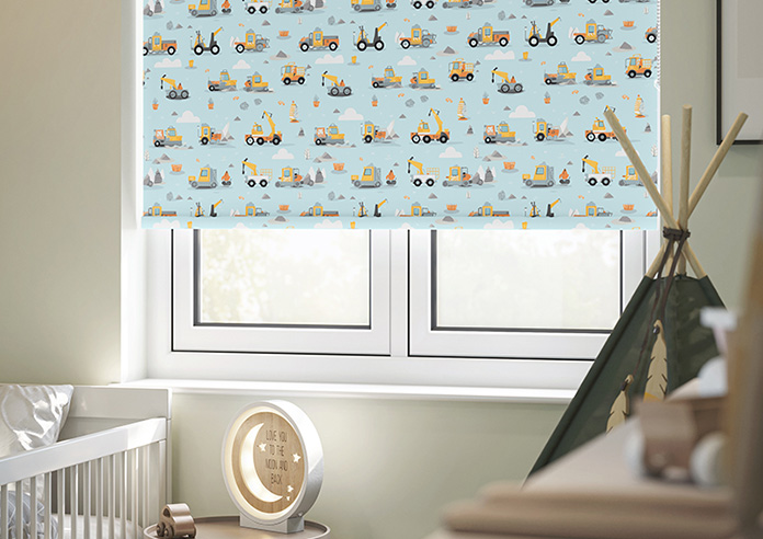 Tool Time, Light Blue - Twist&Fit Roller Blind - Image 5